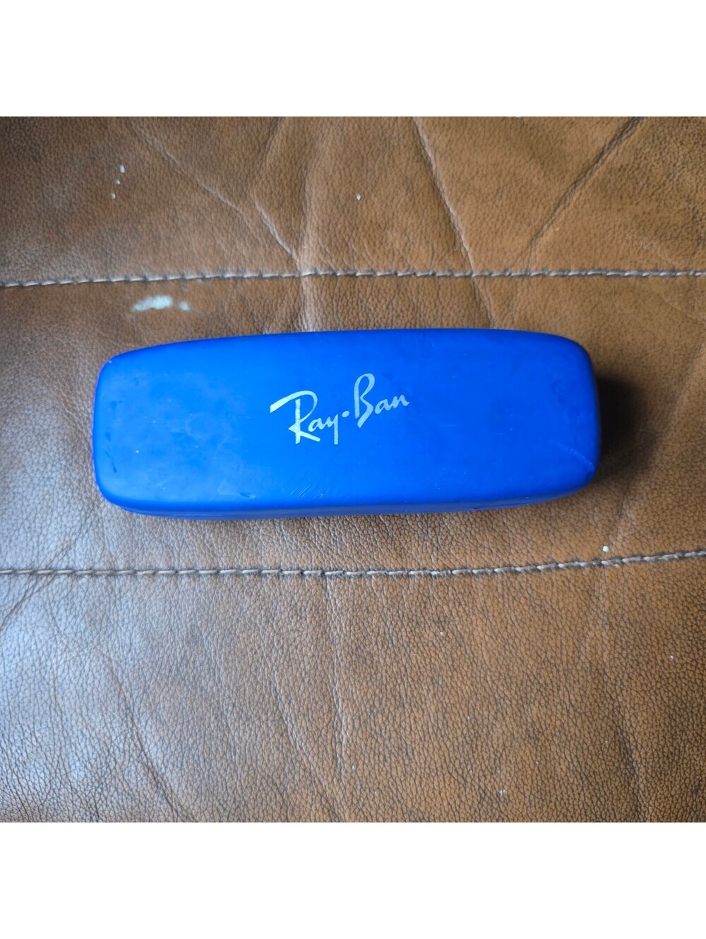 Ray-Ban Royal Blue Hard Shell Clamshell Eyeglasses Case Pink Interior